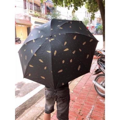 (giá sỉ) Ô lông vũ đen sành điệu