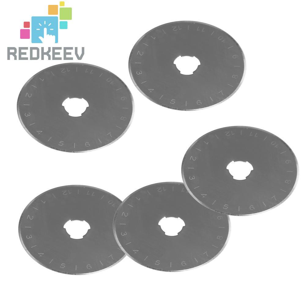 Bộ 5 Lưỡi Dao Cắt Gia Công Vật Liệu Da 45mm Redkeev 1.13