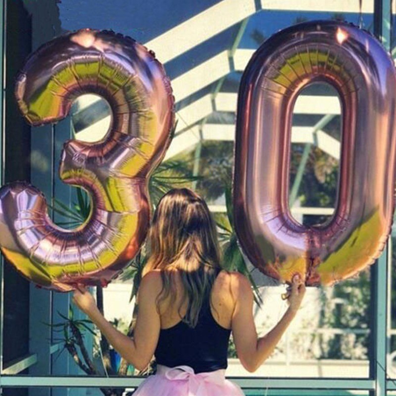 Bong bóng hình số 32 inch trang trí tiệc sinh nhật