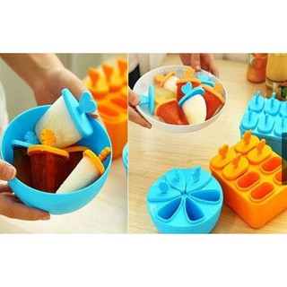  Bộ khuôn làm kem 6 ngăn có hộp mẫu vuông và tròn