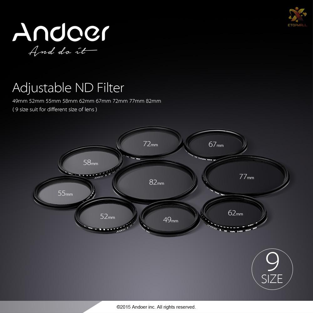 Kính Lọc Nd2 Andoer 67mm Cho Máy Ảnh Dslr