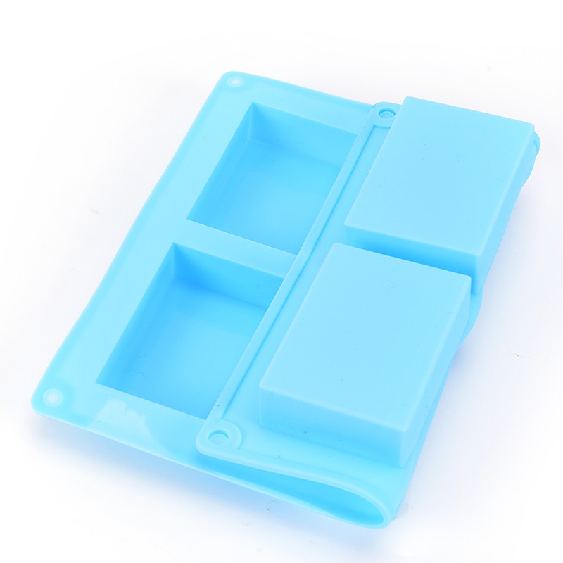 Khuôn silicone làm bánh xà phòng hình chữ nhật 6 ngăn đa năng tiện lợi