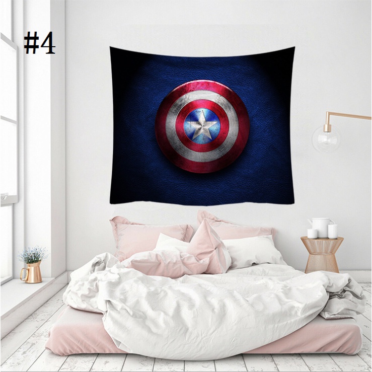 Thảm Treo Tường In Hình Phong Cách Captain America Độc Đáo