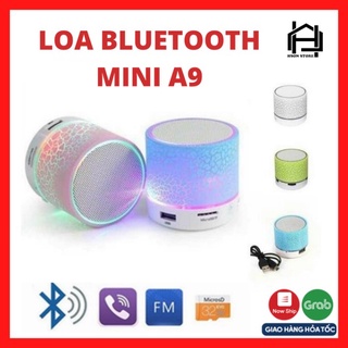 Mua Loa bluetooth mini trứng - Loa mini A9 cầm tay đèn led nhiều màu  nhỏ gọn  hỗ trợ cắm usb / aux / tf card / fm