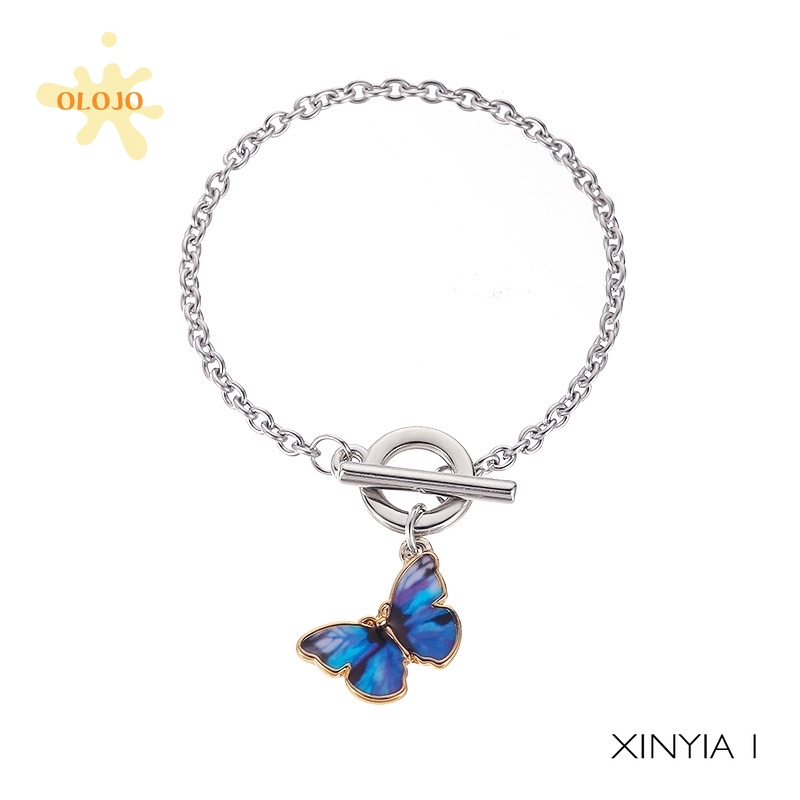 Vòng Tay Hình Bướm Xanh Dương Đơn Giản | BigBuy360 - bigbuy360.vn