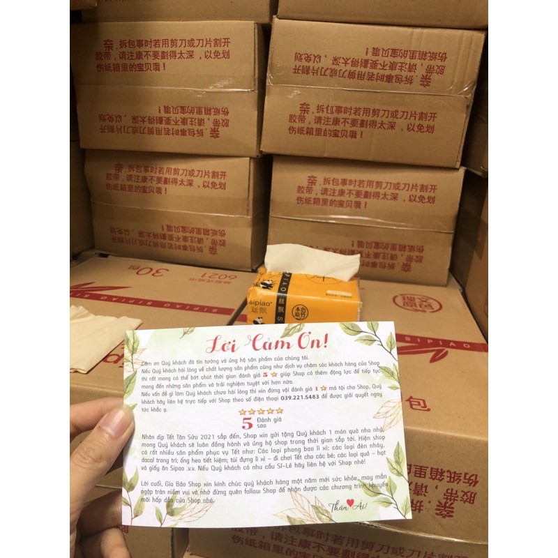 Giấy Ăn Gấu Trúc SIPIAO Thùng 30 Gói siêu dai