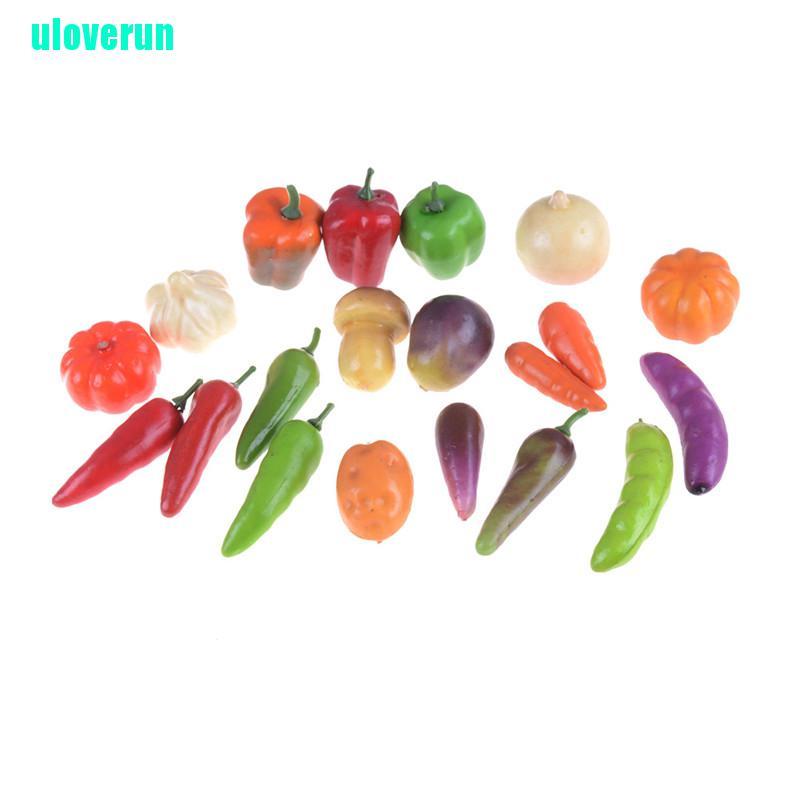 HANDMADE Set 10 Mô Hình Rau Củ Mini Trang Trí Nhà Búp Bê