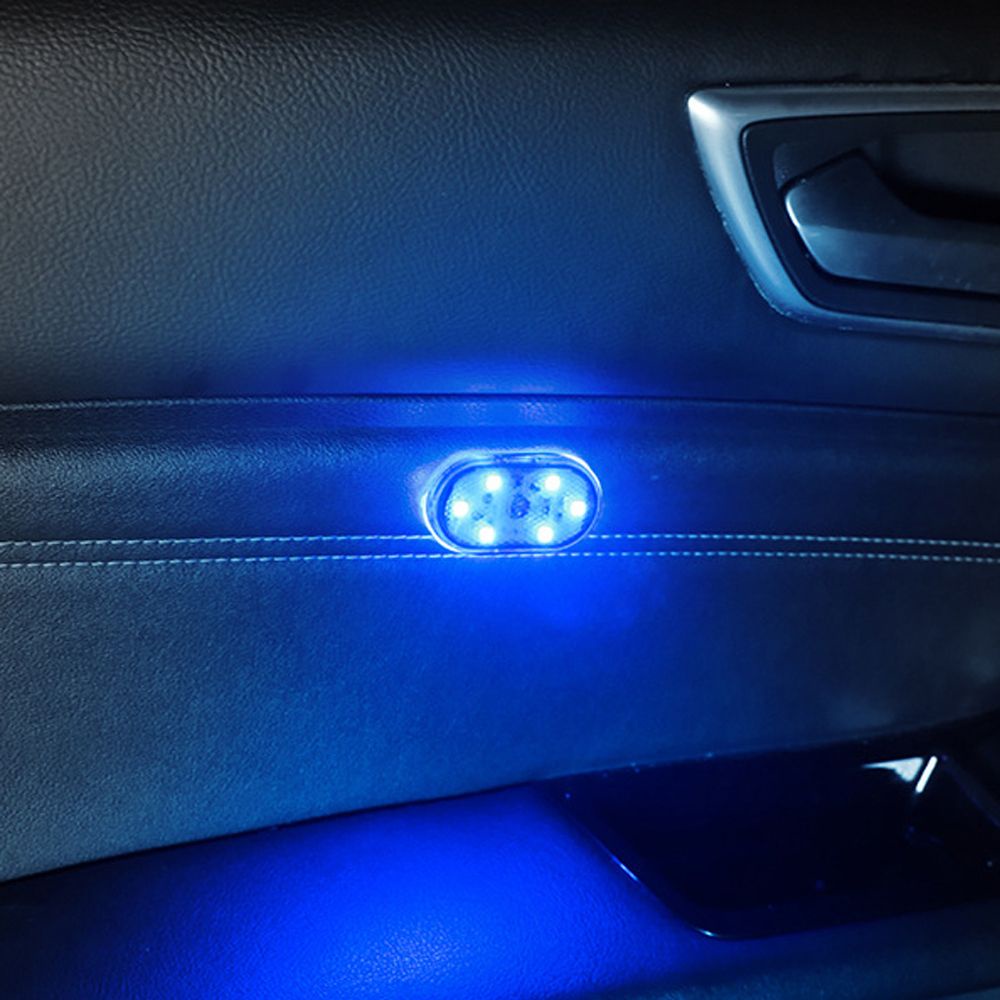 Đèn LED xe hơi không dây mini sạc USB 5V công tắc cảm ứng chống nước nhiều màu sắc