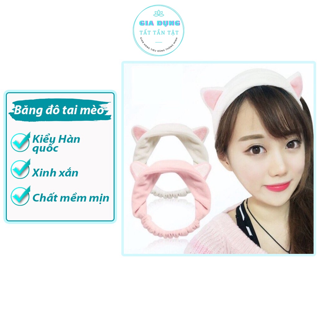 Băng Đô Rửa Mặt Nhiều Màu, Mềm Mịn Thiết Kế Dễ Thương Dành Cho Các Bạn Nữ