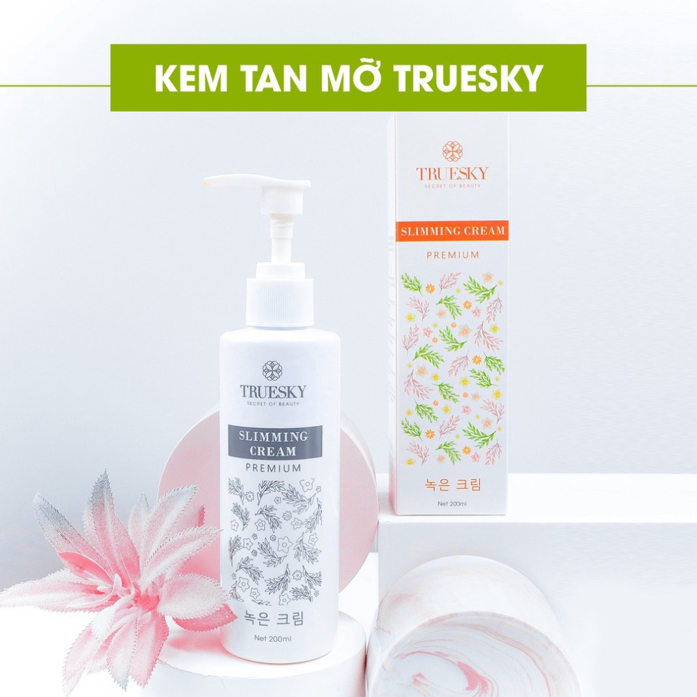 (MUA 1 TẶNG 1 CHÍNH HÃNG) Kem tan mỡ bụng Truesky Premium chiết xuất quế gừng giúp giảm mỡ bụng cấp tốc 200ml - Slimming