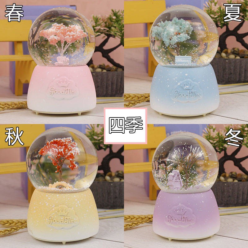 Hộp Nhạc Hình Quả Cầu Tuyết Xinh Xắn Dễ Thương