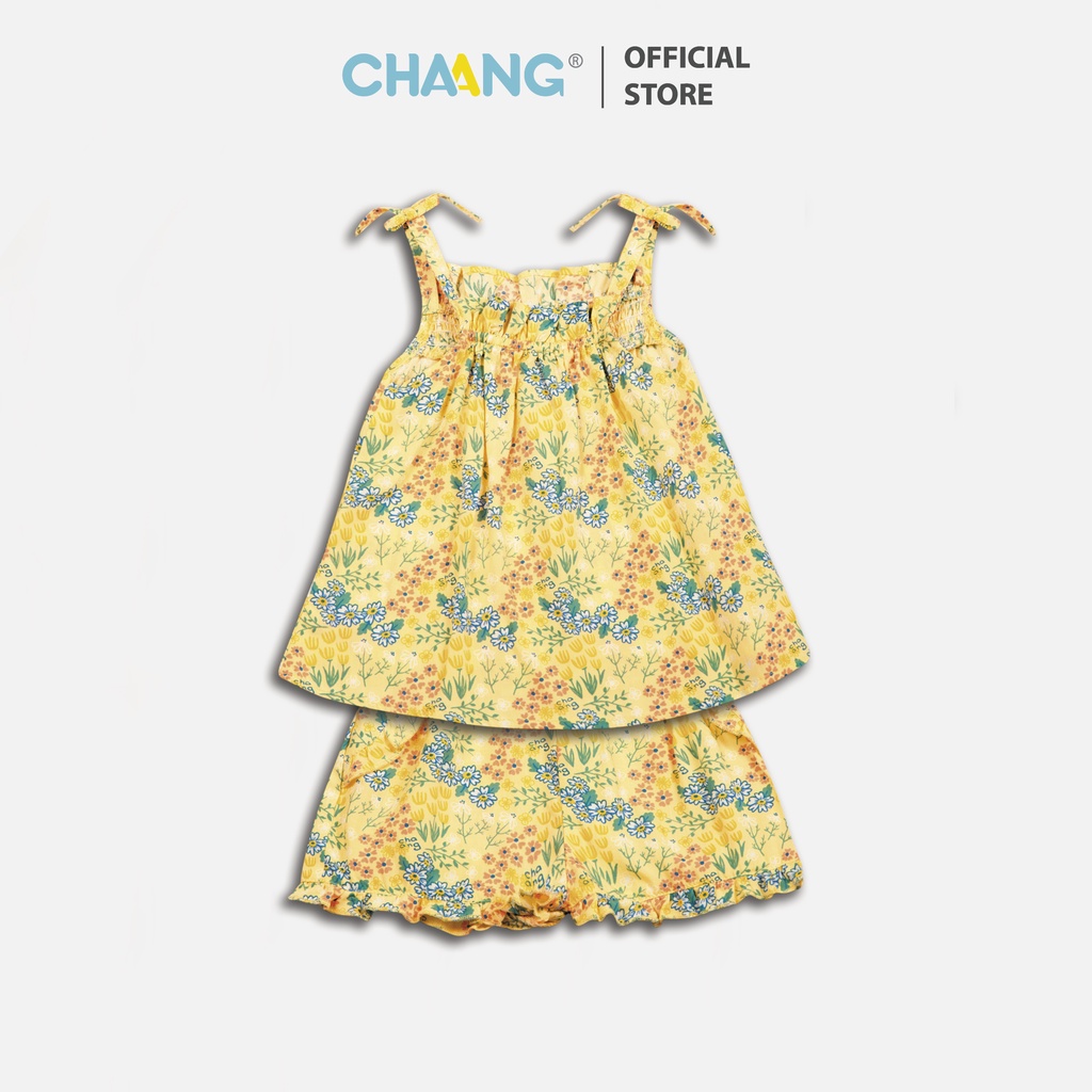 [CHAANG]Bộ quần áo hai dây lanh cho bé Sea daisy CHAANG