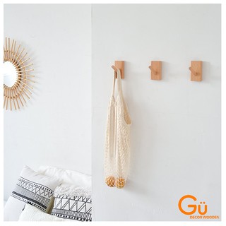 Móc treo tường,Núm gỗ decor gắn tường trang trí, Chất liệu gỗ beech