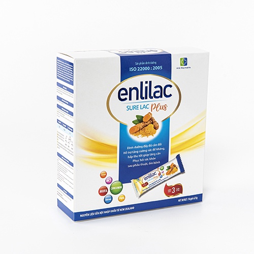 Sữa cao năng lượng Enlilac Surelac Plus 2 hộp 400g tăng đề kháng