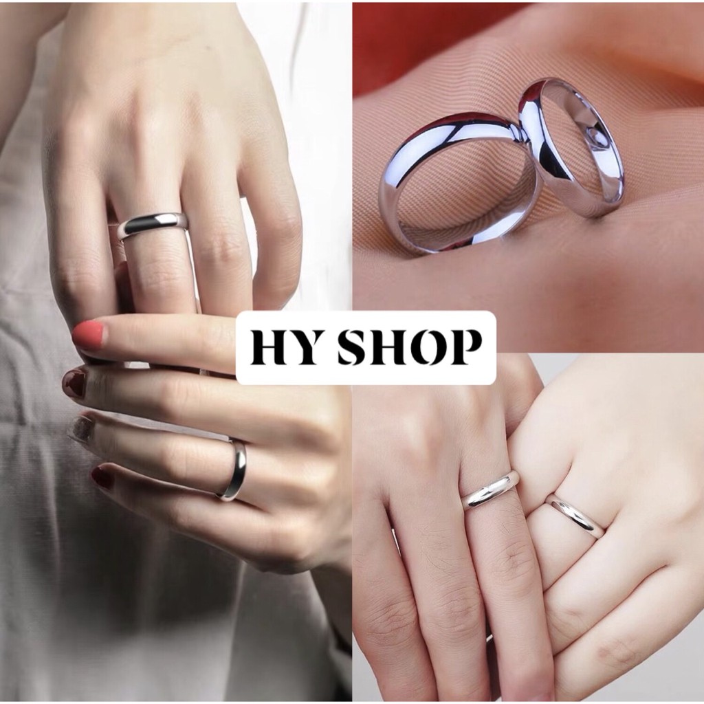 Nhẫn titan trơn cá tính cho cả nam và nữ - nhẫn nam nữ cặp đôi siêu bền không gỉ unisex BTS