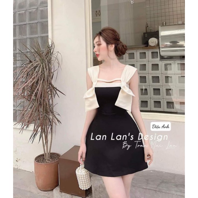 Đầm chữ A nơ quây ngực