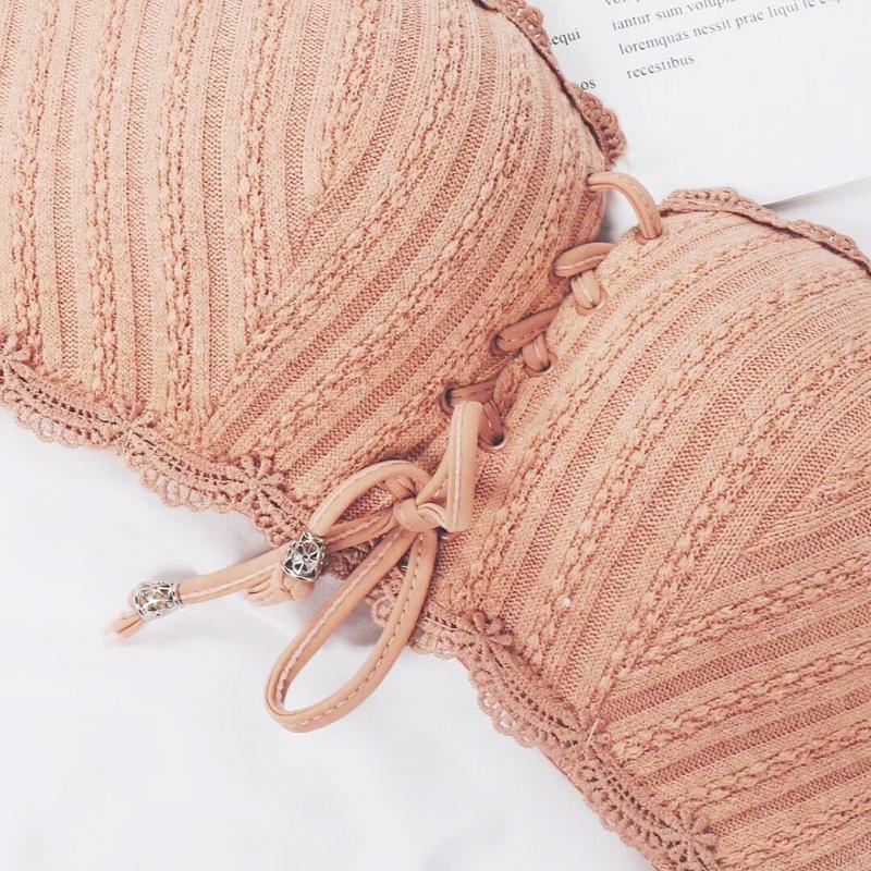 Bộ Quần Áo Lót Chống Trượt Màu Trơn Quyến Rũ Phong Cách Hàn Quốc