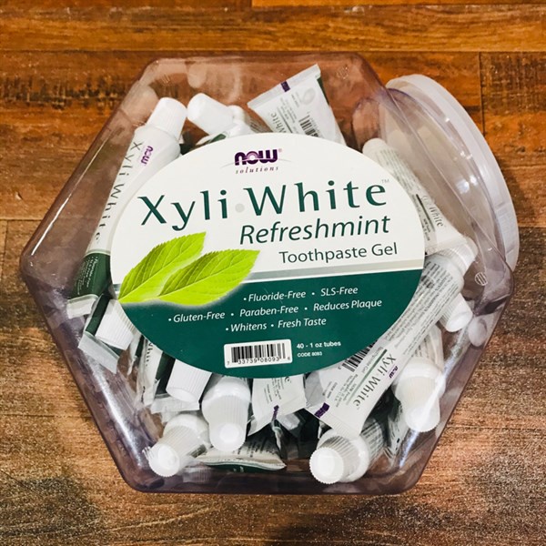 [Sale] Hộp 40 Tuýp - Kem Đánh Răng Giúp Răng Chắc Khỏe Now Foods Xyli-White Vị Bạc Hà (Tuýp 28gr)