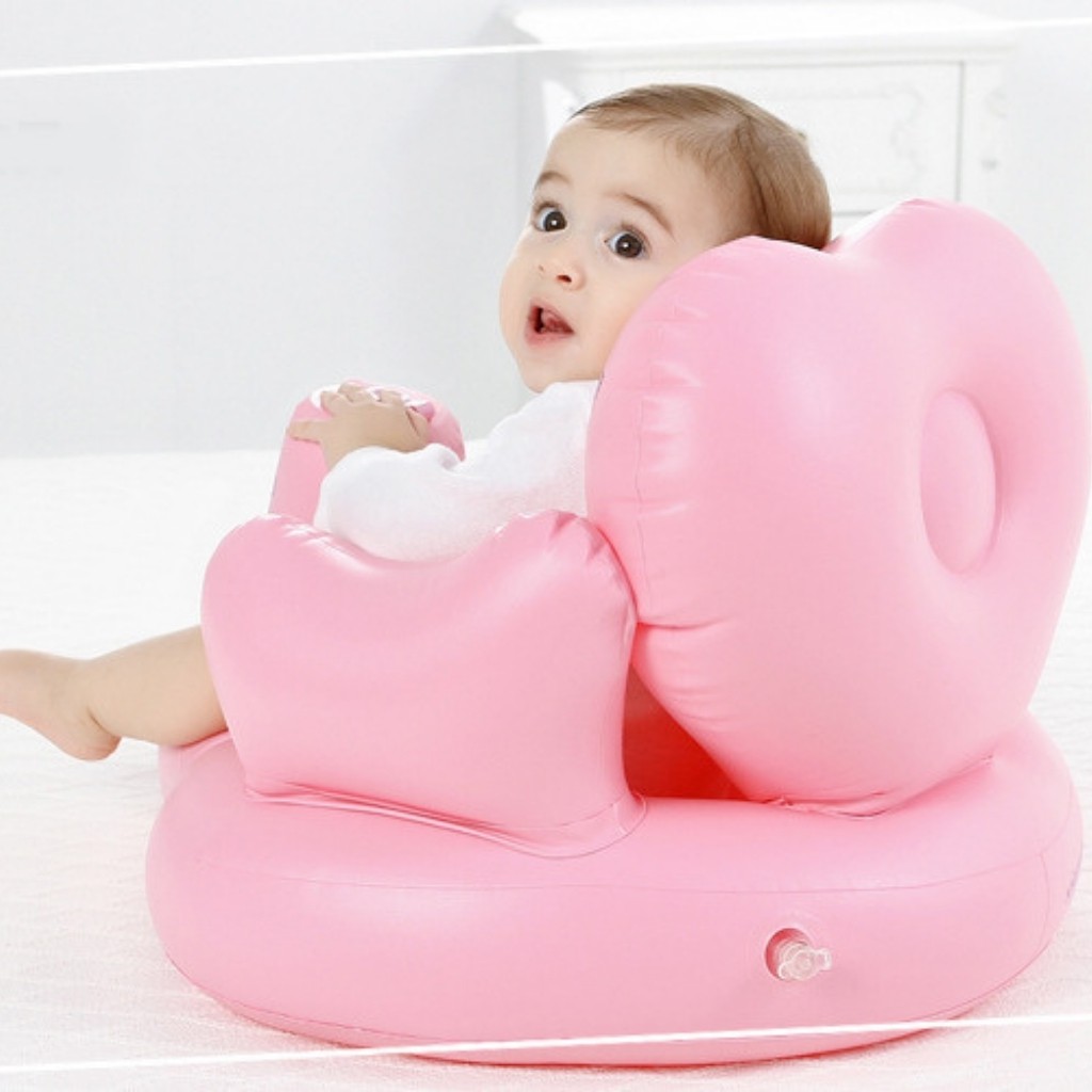 Ghế tập ngồi bằng hơi cho bé  tích hợp bơm tự động tiện lợi mỗi khi mang đi xa-BABYHIP
