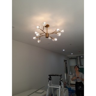 Đèn thả trần phòng khách pha lê - tặng kèm bóng led 234