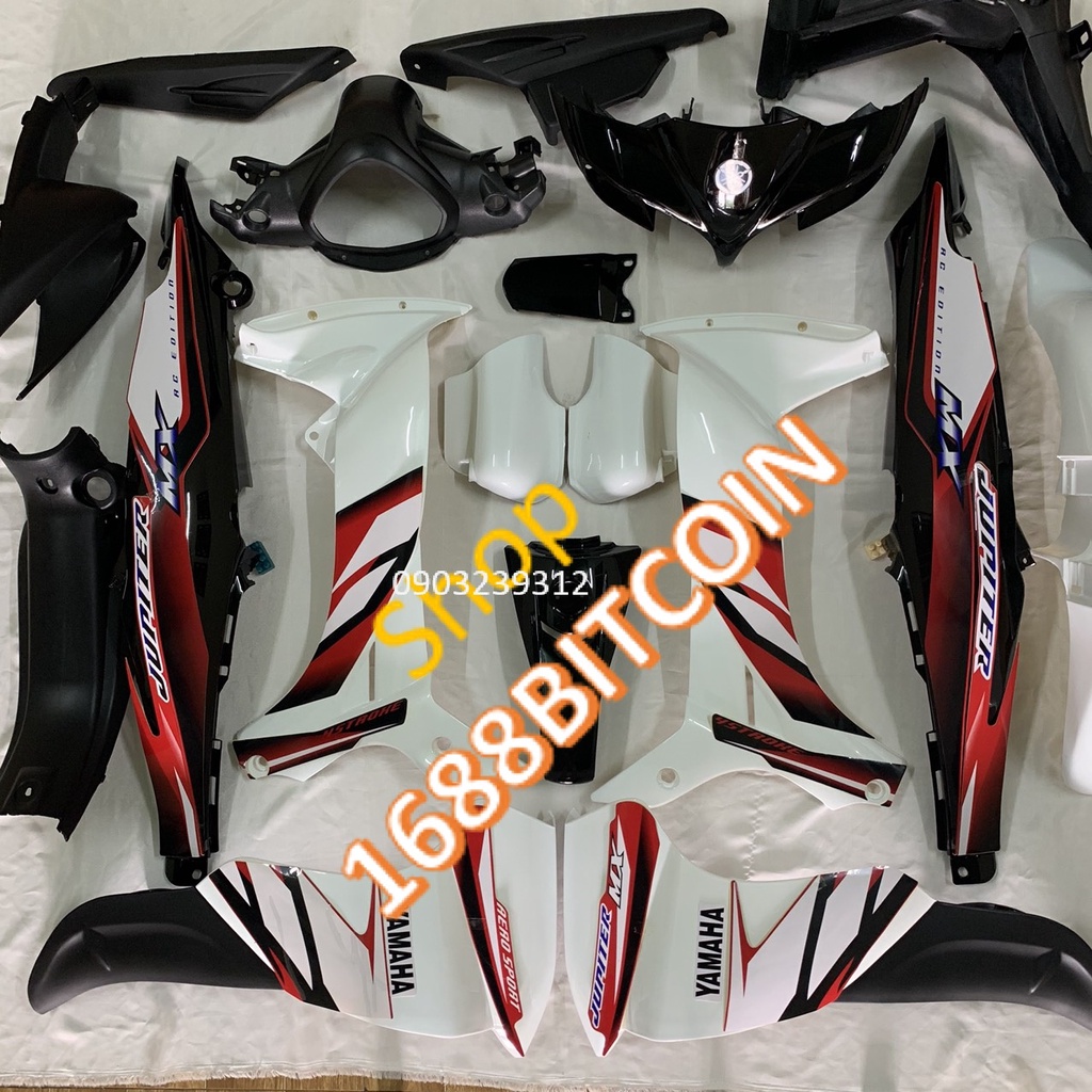Fuil Bộ dàn áo xe Jupiter MX MÀU TRẮNG ĐEN, JUPITER gravita / nhựa ABS nguyên sinh cao cấp LOẠI 1