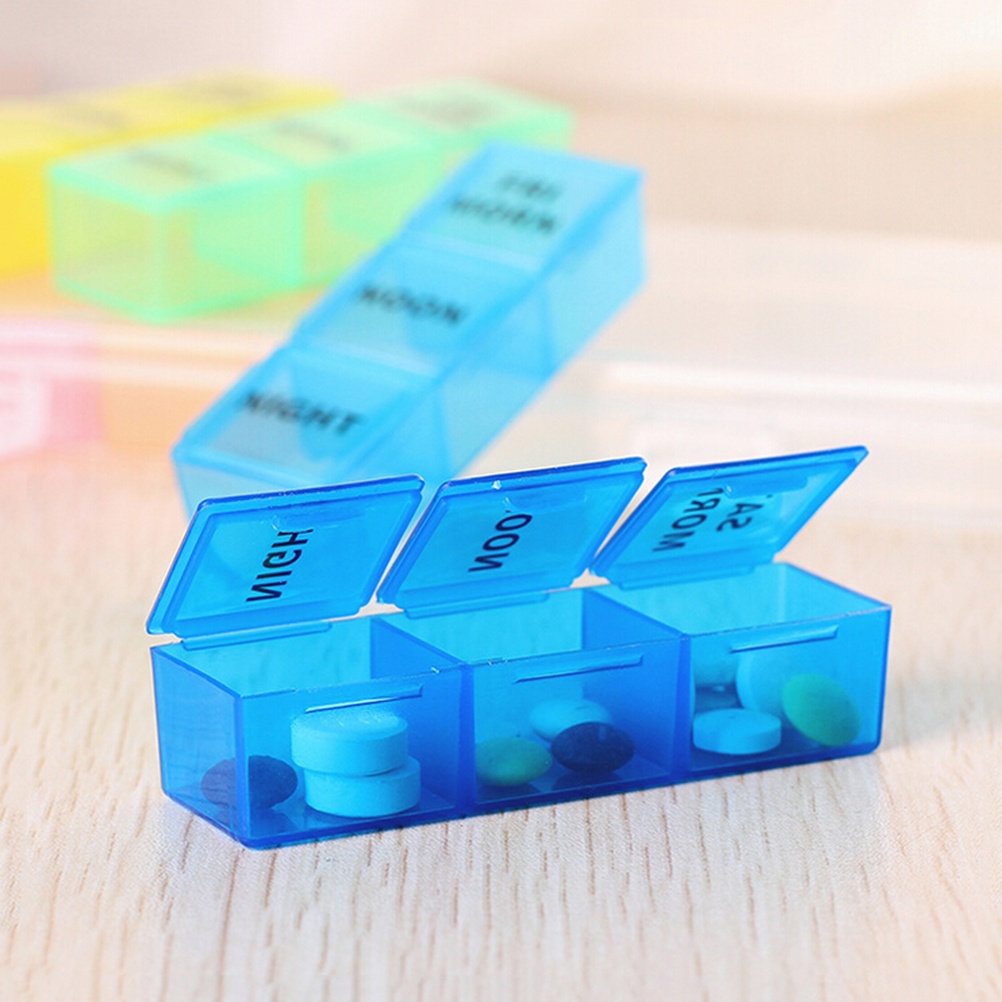 Hộp đựng thuốc 21 ngăn có nắp tiện lợi