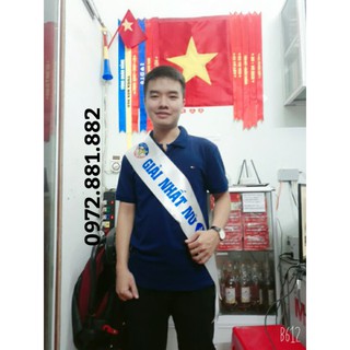 in băng đeo chéo, băng hoa hậu, băng khai trương