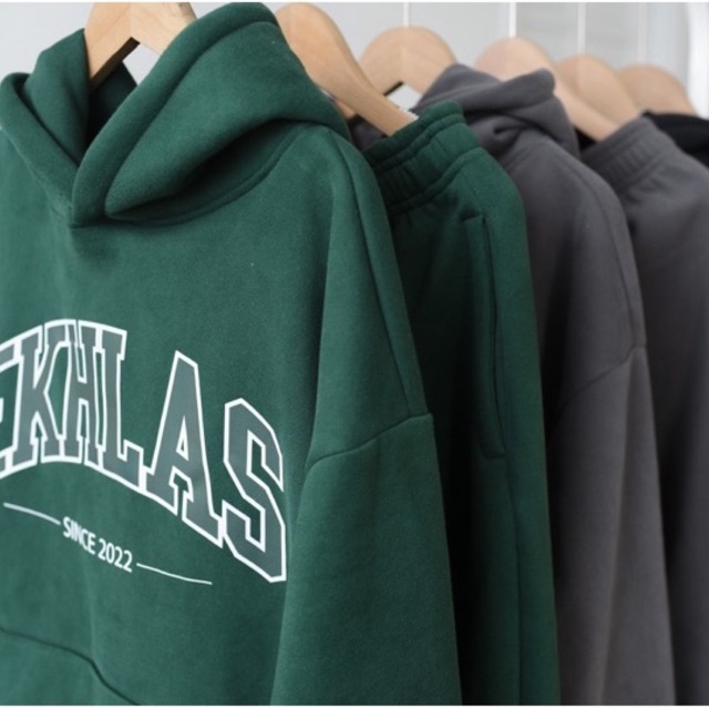Set Nỉ Hoodie EKHLAS Nam Nữ