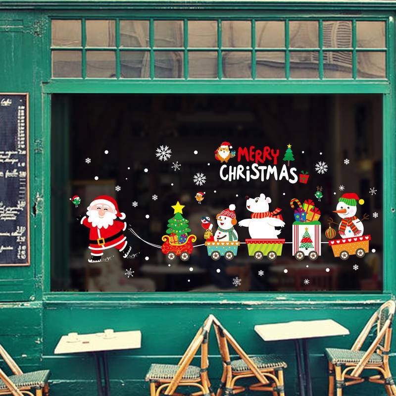 Giấy Dán Tường/Cửa Kính Hình Ông Già Noel 2022