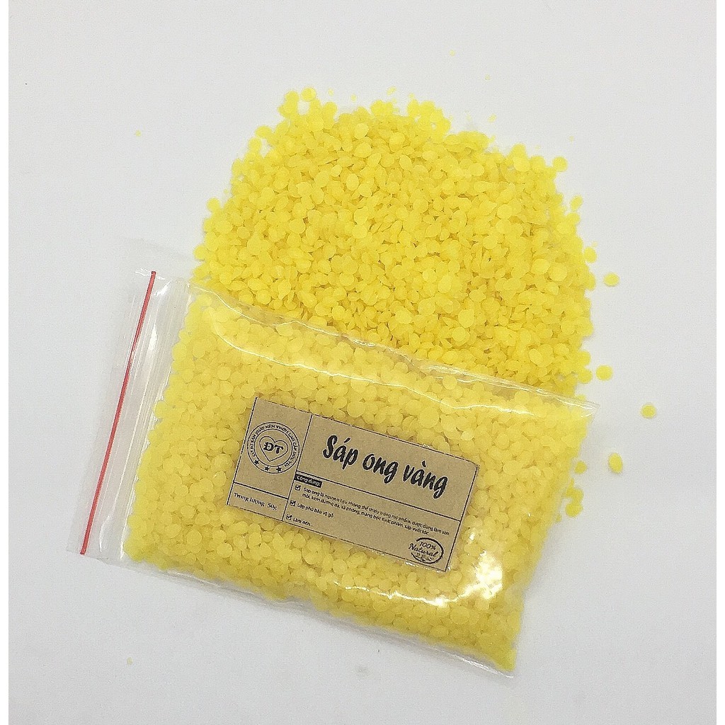 100g Sáp ong hạt vàng cao cấp dùng trong làm nến và mĩ phẩm 100% thiên nhiên