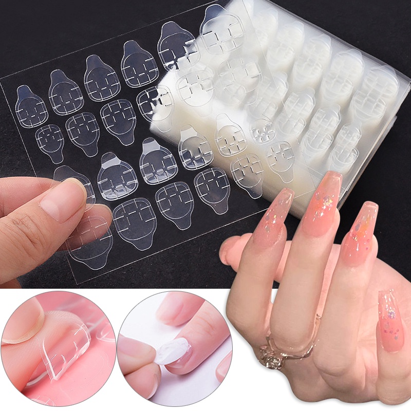 Bộ 120 Miếng Dán Móng Tay Giả Tự Dính Thiết Kế Hai Mặt Tiện Dụng