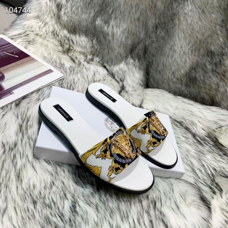 X(ẢNH THẬT) Dép Lê Quai Ngang Hoa Văn Khoá V Fullbox Cao Cấp