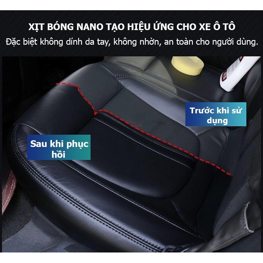 Dung dịch Blues Nano Korea phục hồi phủ bóng - Nhựa nhám, ghế da, tablo cho ô tô