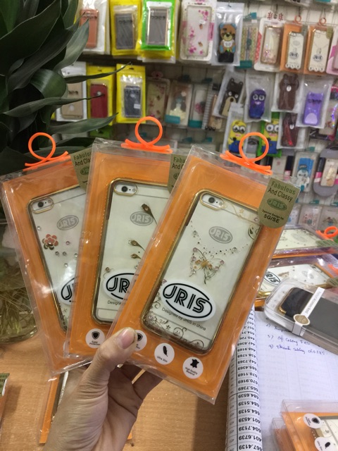 Ốp ip5/5s Dẻo Đính đá Hiệu JRIS