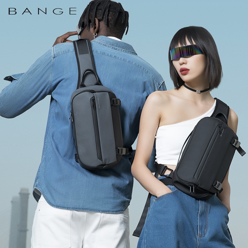 Bange New Sling bag Men's Functional Chest Bag Korean Shoulder Messenger Bag Waterproof  Crossbody Bag