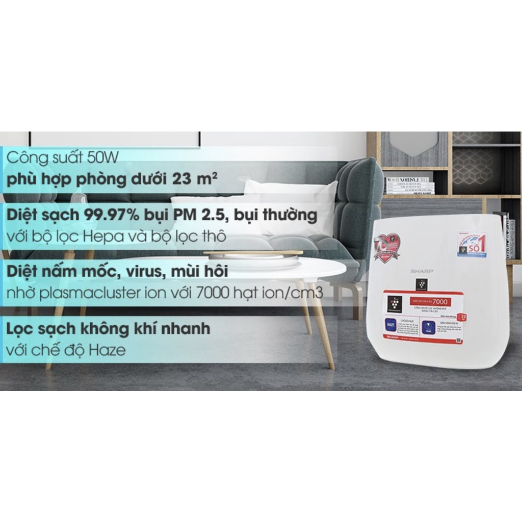 Máy lọc không khí Sharp FP-J30E-A,hàng chính hãng,mới 100%,bảo hành 1 năm