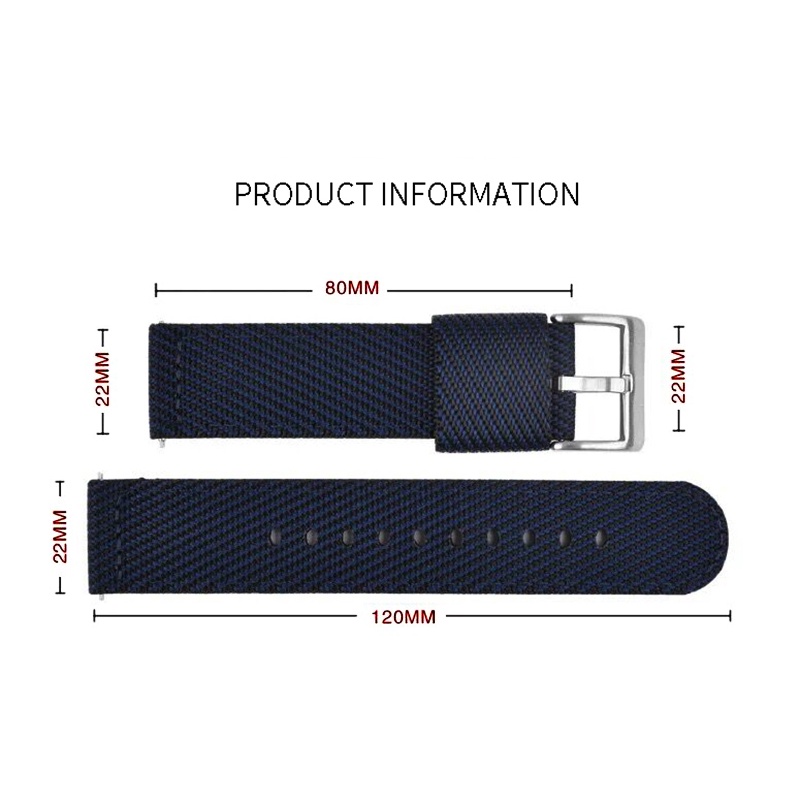 Dây Đeo Thay Thế Bằng Nylon Chất Lượng Cao Cho Đồng Hồ Seiko 5 SKX007 SKX013 20mm 22mm