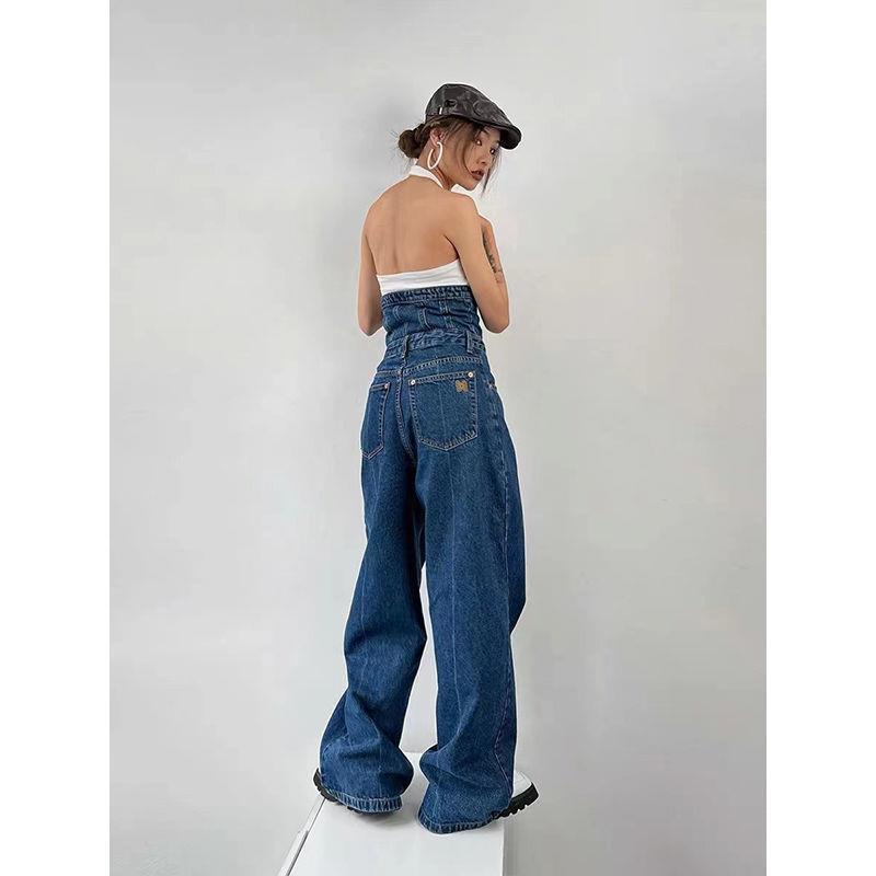 Hàng Mới Về Quần Denim Ống Rộng Lưng Cao Thời Trang Mùa Xuân Mới