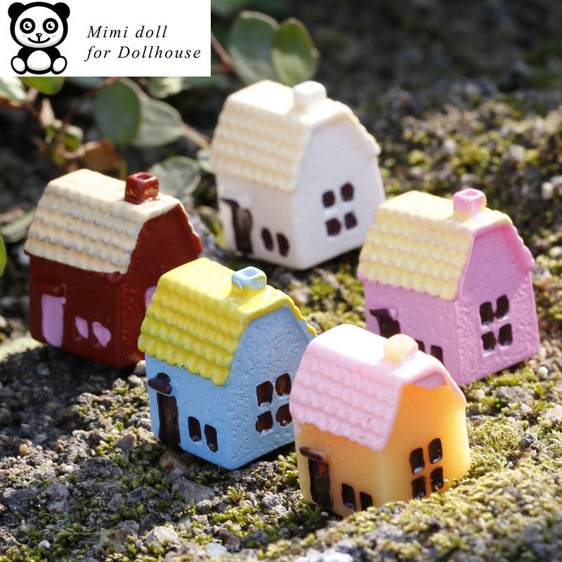 02 Ngôi nhà trang trí tiểu cảnh cao 7cm Minidoll