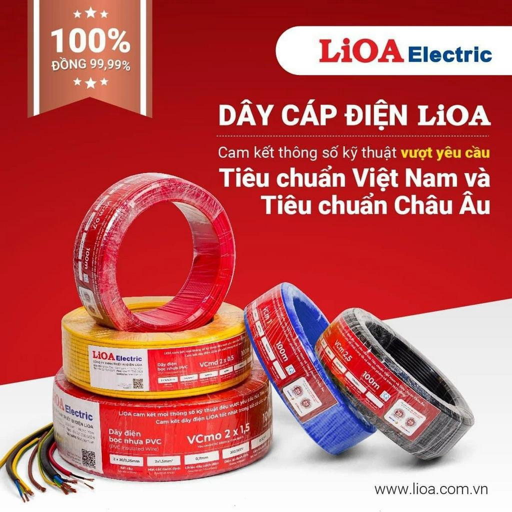 Dây Điện Đôi Mềm LiOA Vcmo 2x0.7, 2x0.75, 2x075, 2x1, 2x1.5