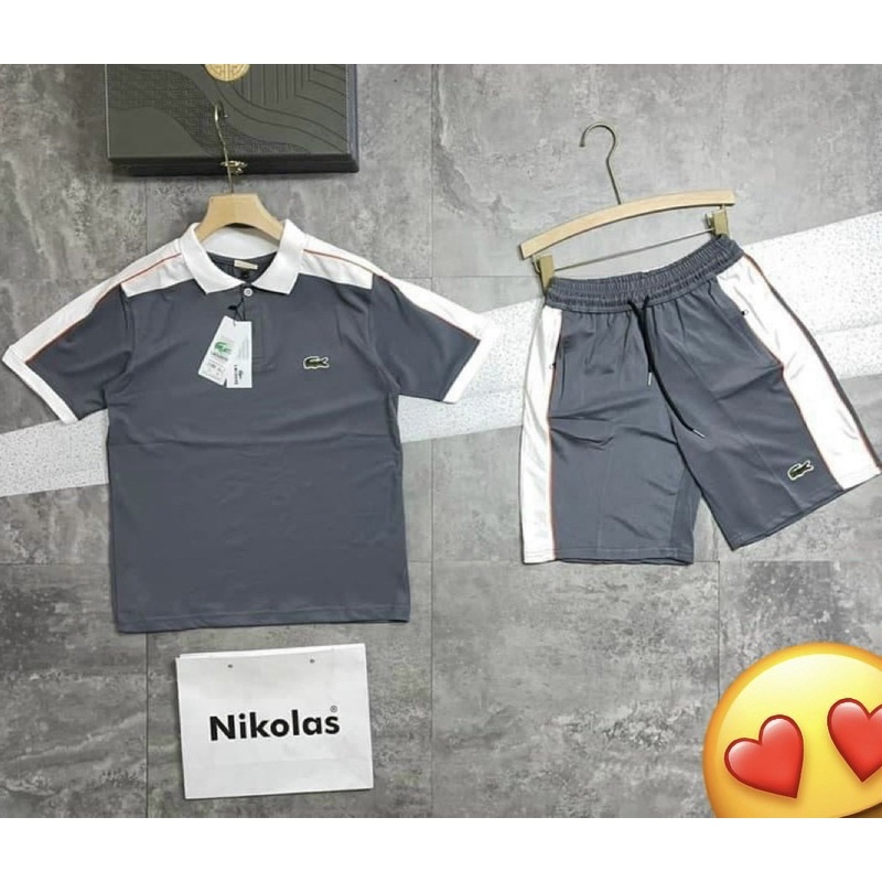 Đồ bộ chơi thể thao thời trang nam, Bộ cộc mùa hè có hoạ tiết phong cách hàn quốc cotton btshop từ M đến xxl