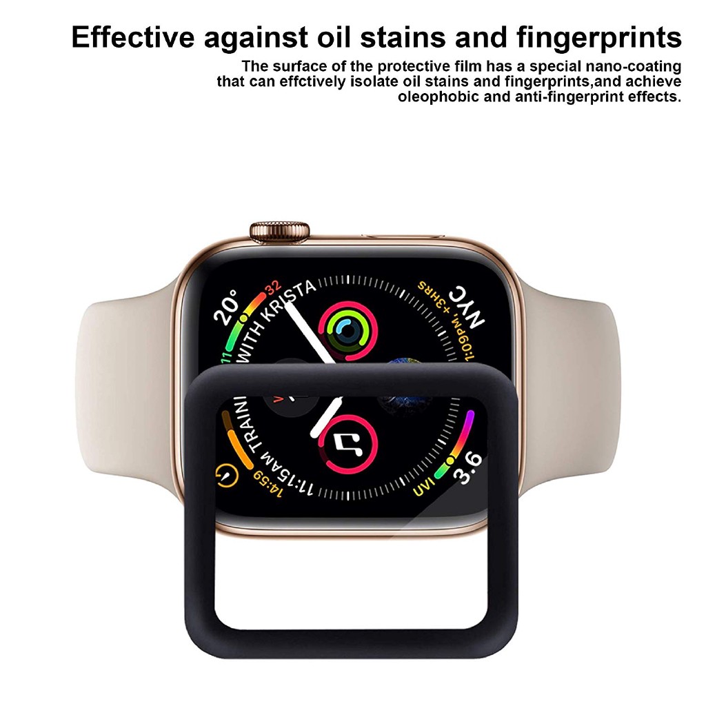 Sale 70% Tấm kính cường lực 3D dán bảo vệ màn hình đồng hồ thông minh Apple iWatch 38mm, 38mm Giá gốc 40,000Đ-93B80-1