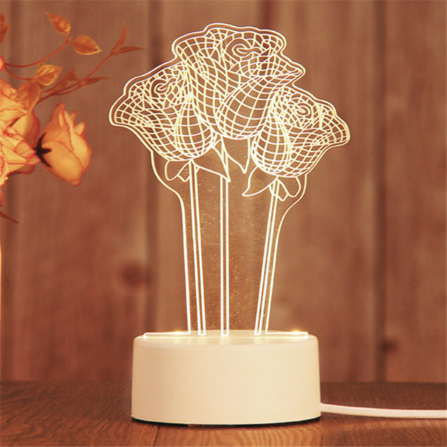 Đèn ngủ chiếu 3D để bàn sáng tạo chất lượng cao