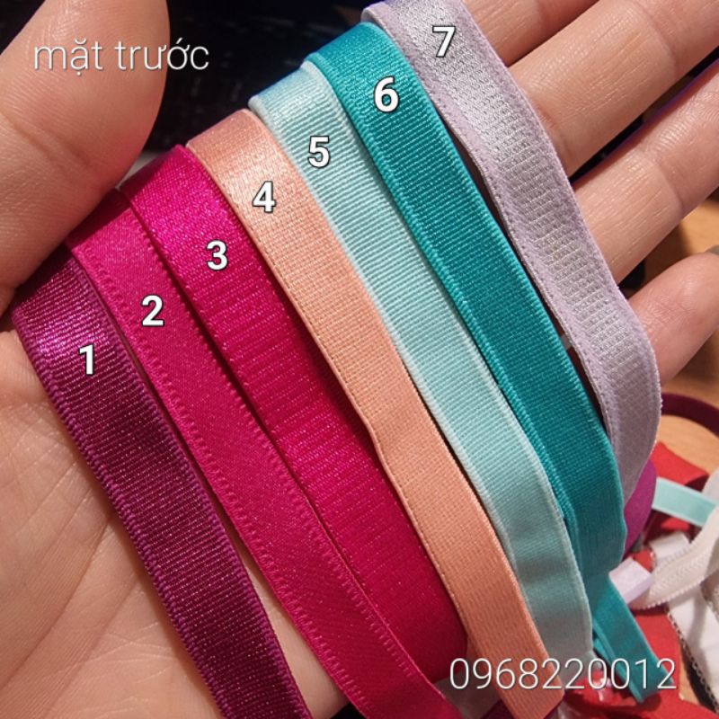 Chun dây áo lót ( chun vai áo ) bản 1 cm đến 1,2 cm ( cuộn 5 mét )