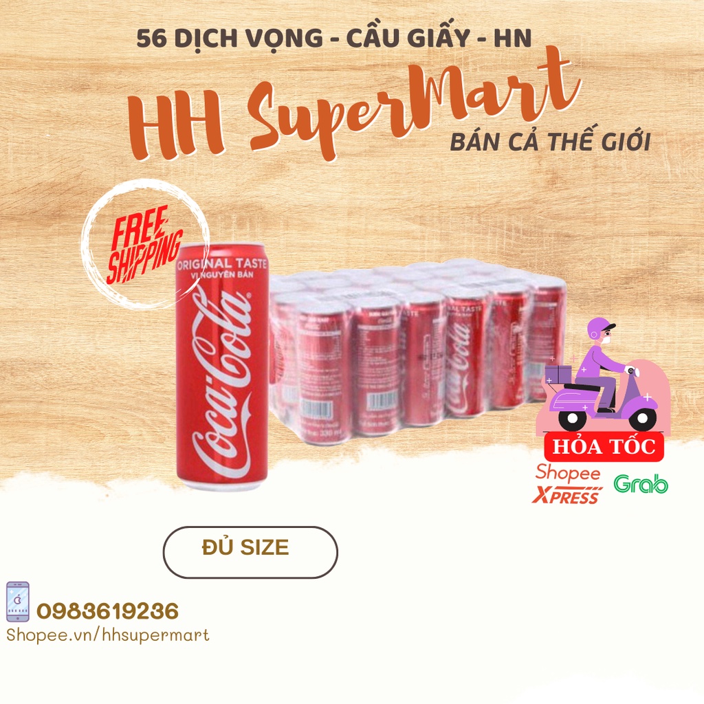 [DATE MỚI Thùng nước ngọt coca 330ml [ chỉ giao tại Hà Nội]