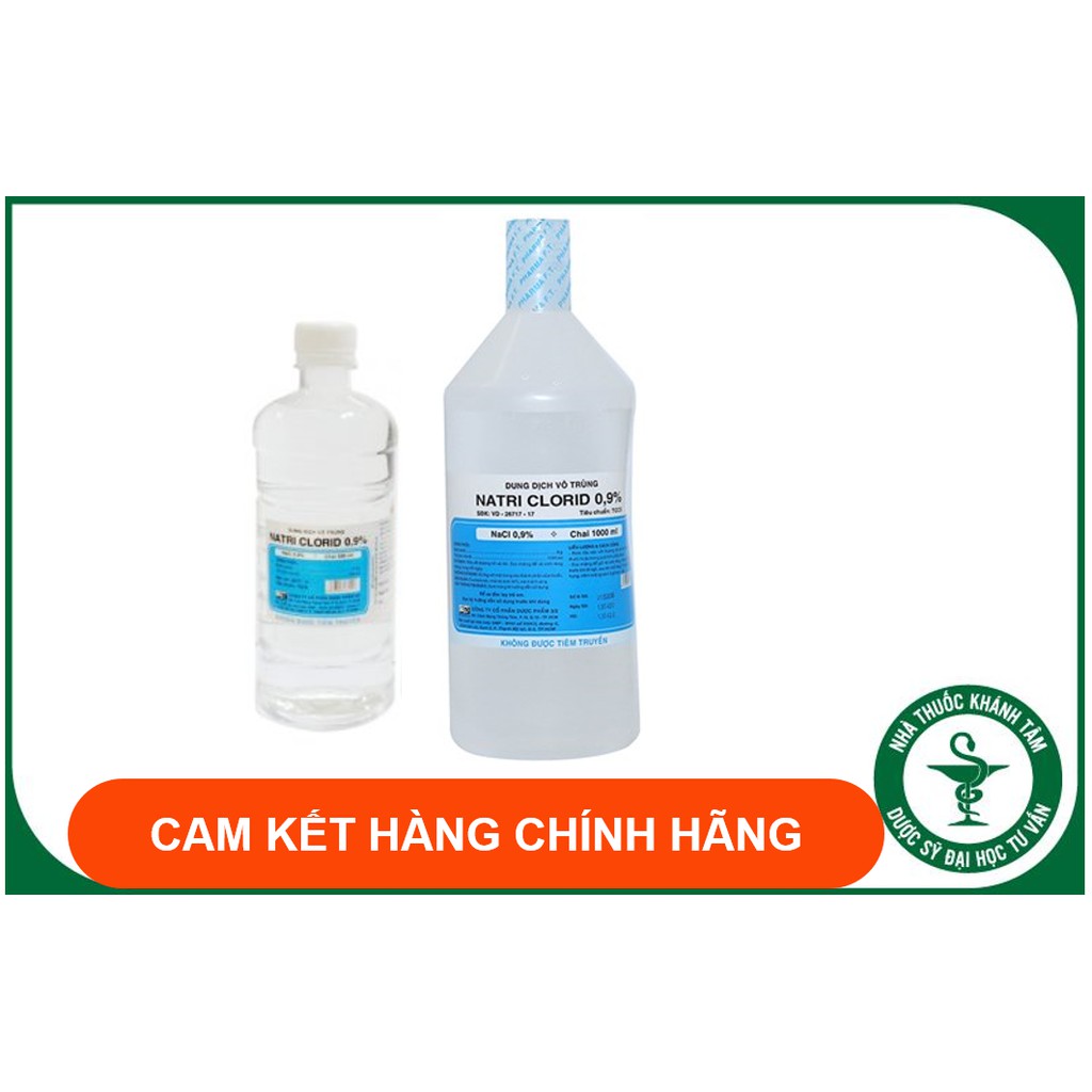 ✅ [CHÍNH HÃNG] Nước muối sinh lý natri clorid 3/2 500ml và 1000ml