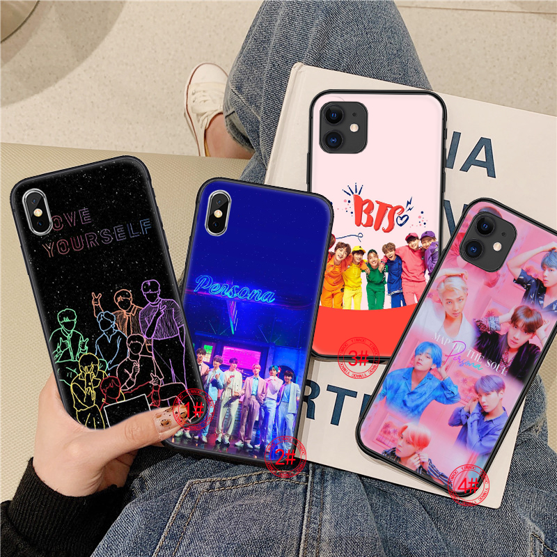 Ốp điện thoại mềm in hình nhóm nhạc kpop nam Bangtan BTS cho iPhone 5 5S SE 2020 6 6S 7 8 Plus X