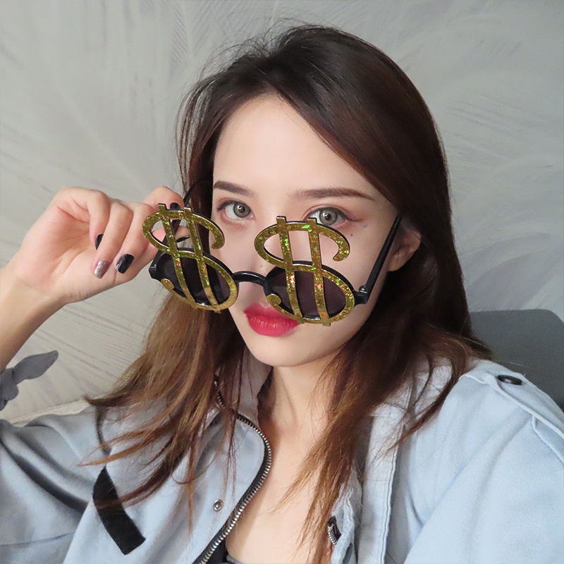 Mắt Kính Unisex Hình Tiền Đô La Dễ Thương