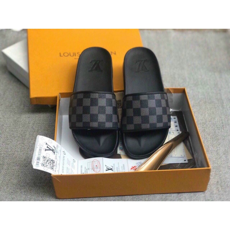 Dép Nam LV  ô vuông có 2 màu full size 38-43
