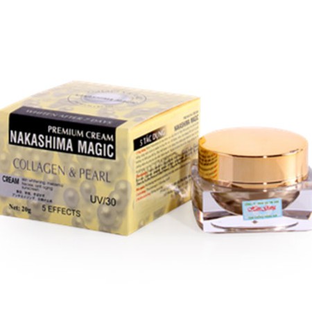 Kem dưỡng trắng da 5 tác dụng Nakashima Magic Collagen&amp;Pearl 20g